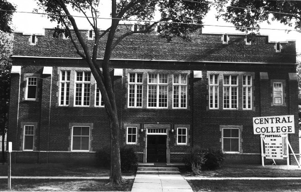 The old gymnasium was turned into the Drama Workshop in 1970. It stood near where the Chapel is now. When Martin Luther King, Jr. visited campus in 1967, he spoke to a large crowd in the gymnasium. The microphone he used is still in the library’s archives.
