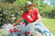 Karen Heringer donated her time over the summer to spruce up campus.