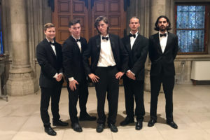 Male Vienna program participants dressed for the ball.