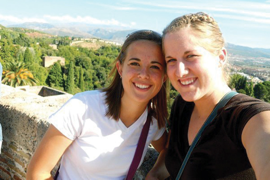 Bobst and Hopkins traveling together during their study abroad semester in Granáda, Spain.