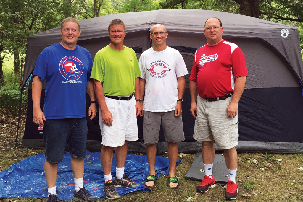 Pat Davis ’86, Brian Boersma ’87, Stephen Fyfe ’87 and Ron Fadness ’87