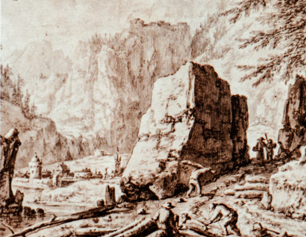 “Landscape” by Herman Salftleven (1609-1685) 