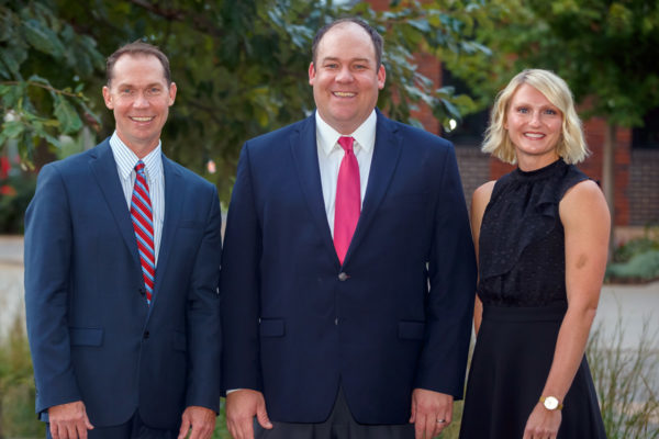 2019 Hall of Honor inductees, left to right: Dr. William Spurbeck ’87, Tim White ’02 and Raegan Schultz Wagner ’04