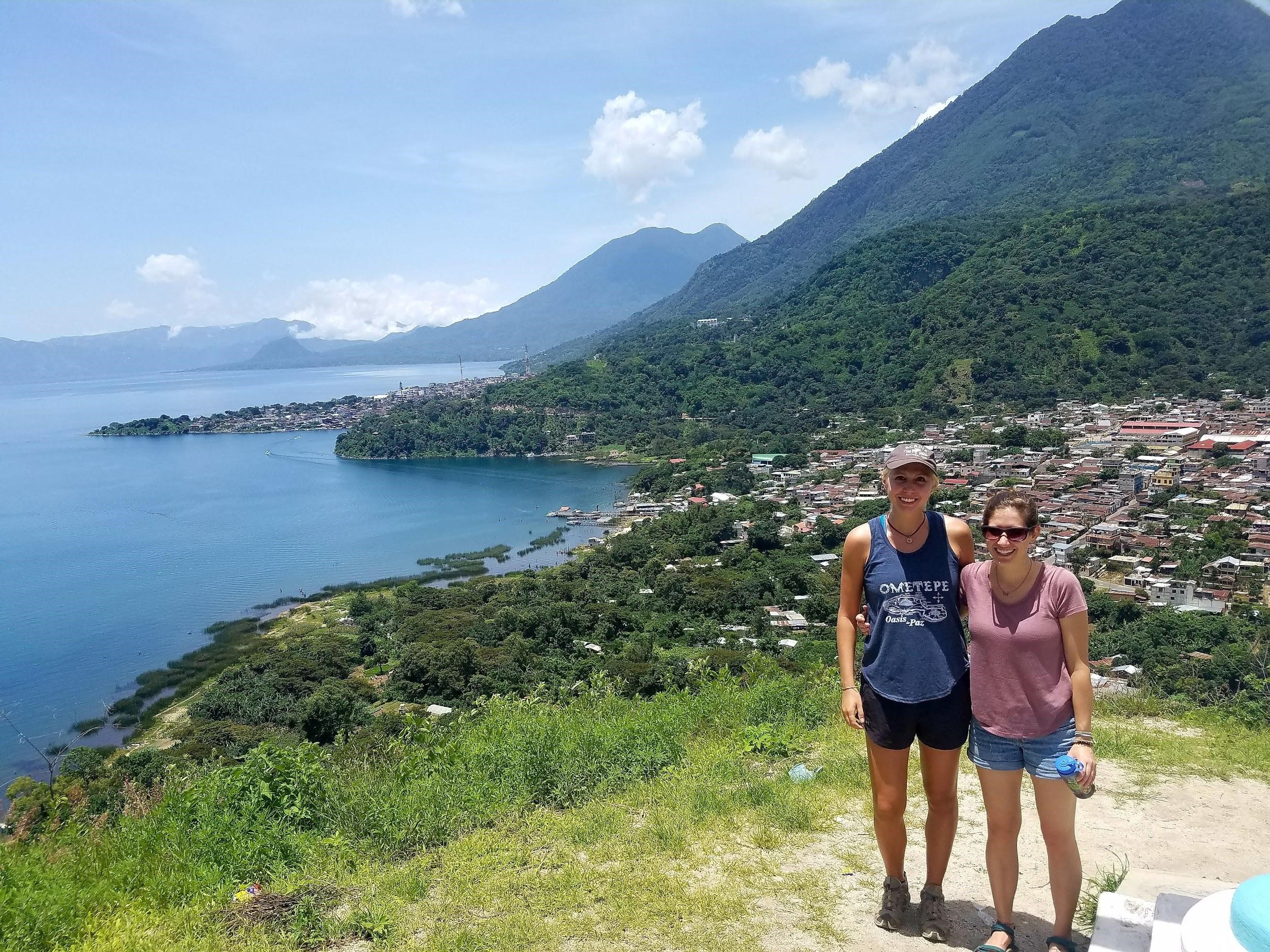 Kari Sandage ’15 with Liberty Wickman ’12 in Guatemala in July 2018.