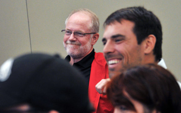 Central College President Mark Putnam smiles during the annual Endowed Chairs Conference.