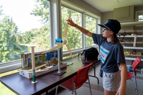 Student participating in a previous STEM camp.