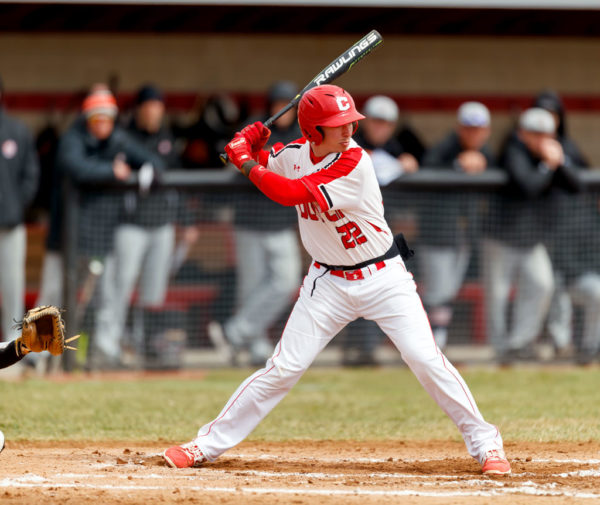 Garrett Saunders ’19 batting for the Central Dutch