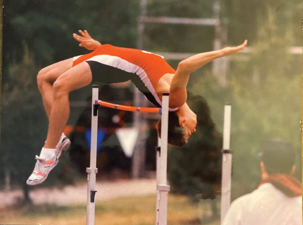 Craig Cantrall '94 competing in the high jump