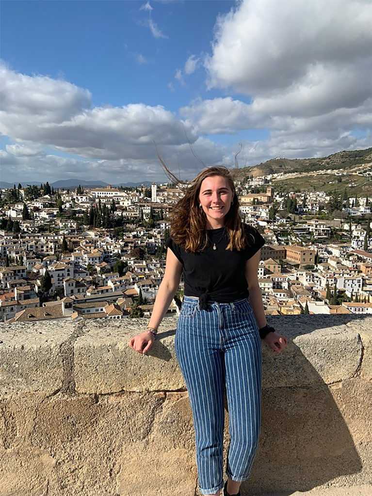 Rylie Conway ’21 was studying in Spain when the coronavirus hit and brought her and her fellow study abroad students back to the United States in March.