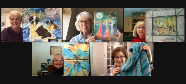 Pictured top row, left to right:Juli Kuyk ’74, Mary Ter Beest Steinbeck ’74, Barbara Goelz-Tamsin ’74, Pictured bottom row, left to right: Sandy Moldenschardt Ragona ’75 and Paulette Vogelaar Widmer ’74 — Juli Kuyk ’74, Charleston, West Virginia