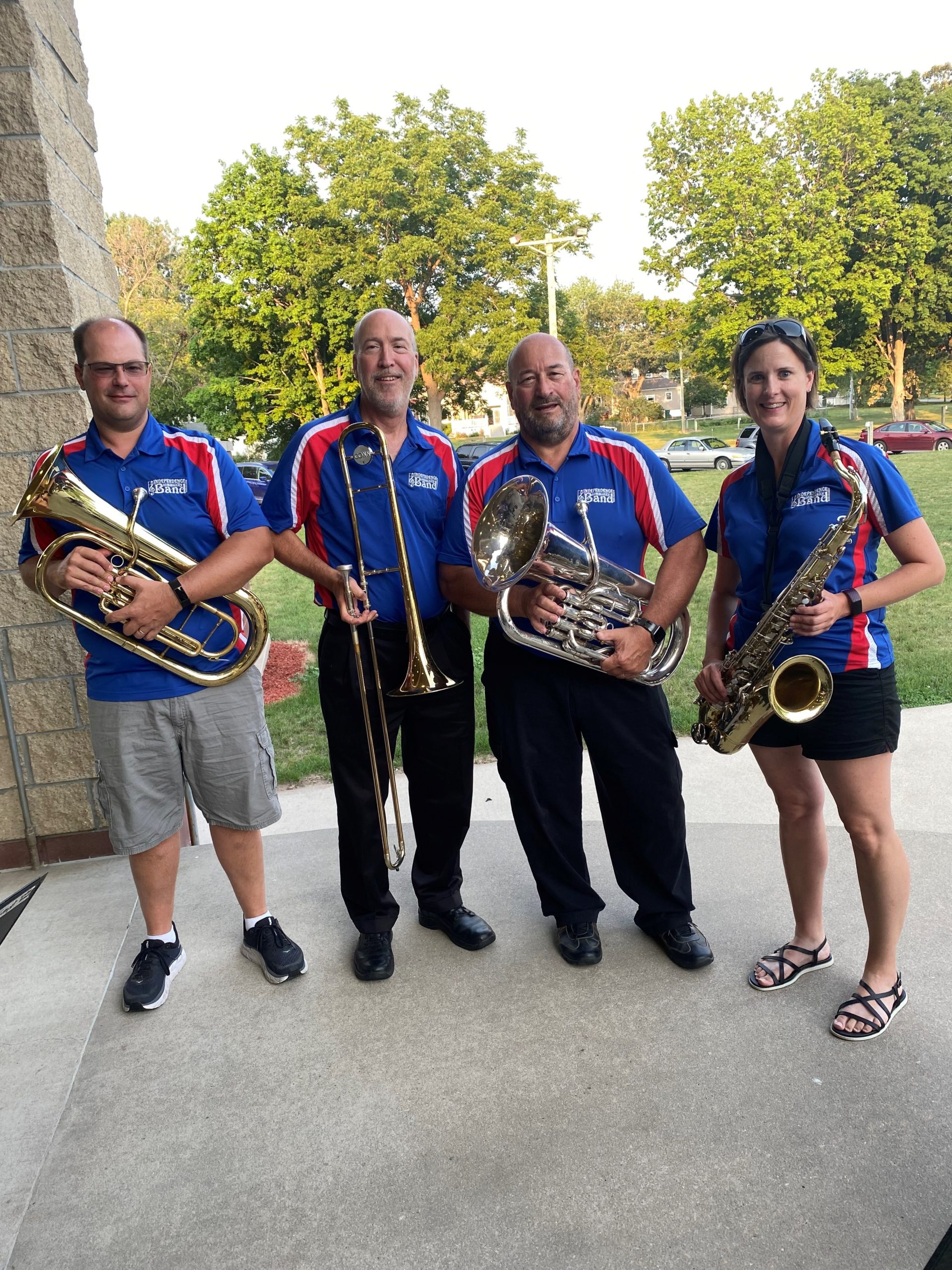 Left to right: Jake Knepper '03, Bruce Jefferson '77, Bob Thurman '83, Nicole Rottinghaus Knepper '02