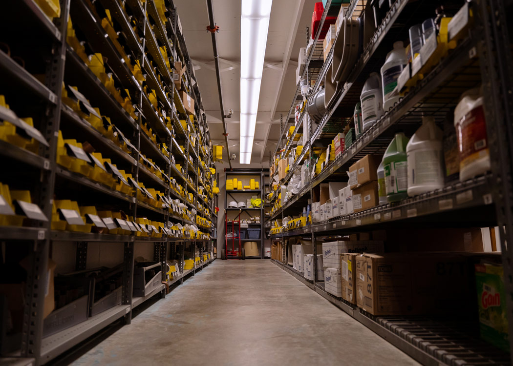 A well-stocked hardware store inside the facilities management building ensures the crew can take care of our little “city” day or night.