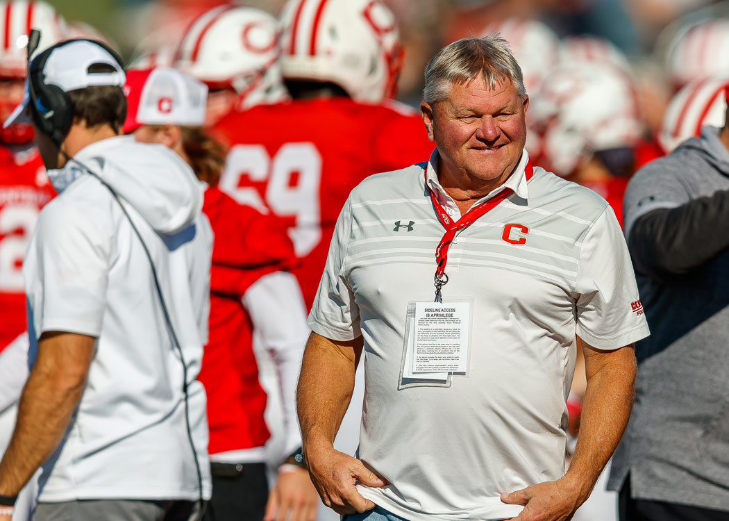 Don De Waard ’82 on the sidelines of a Central Dutch football game