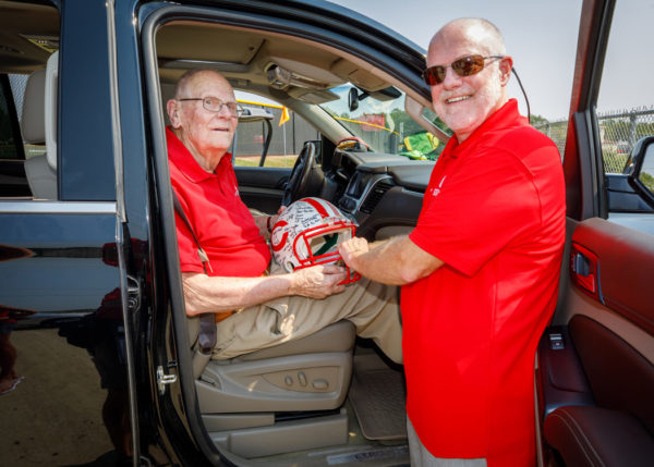 Marlyn Klimstra ’50 and President Mark Putnam