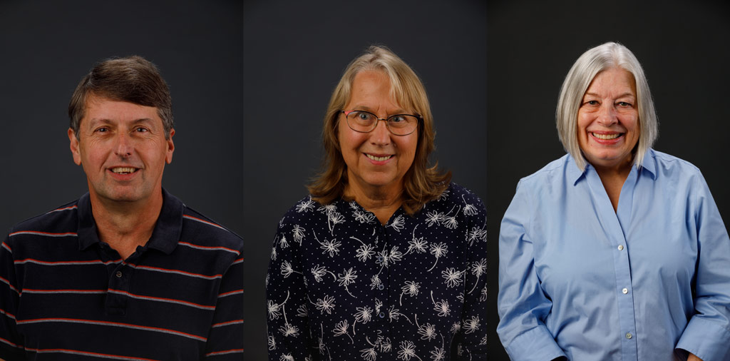 Robert Franks, Cathy Hinga Haustein ’77 and Mary Jo Sodd