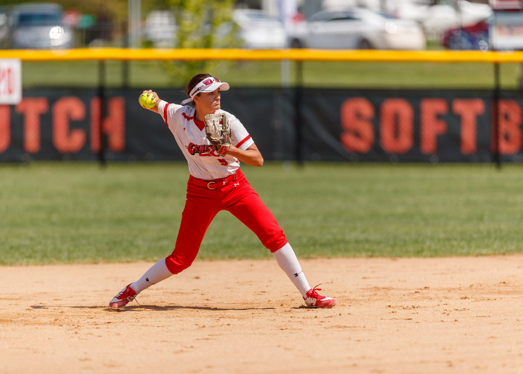 All-conference shortstop Daria Parchert ’21 lost a season to the global pandemic and part of another due to injury, but still savors her Central softball career and the American Rivers title she and her teammates celebrated in 2019 now that she has moved on to a position with Mid-American Energy in Des Moines.