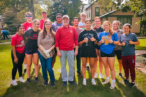 President Mark Putnam checked in with Central students working in Pella on Service Day 2022.